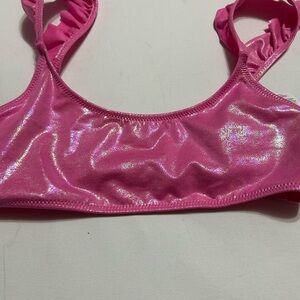 Zara Girls' Shimmer Hot Pink Swim Bikini Top